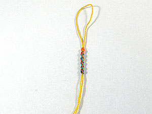 中國結吊飾-單邊平結-細線-金黃色-12入         