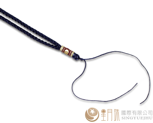 曼波線中國結項鍊-深藍-1入