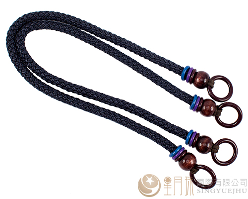 臘繩手把/三圈珠(硬)-44±5cm-深藍色