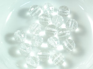 10m壓克力地球珠-205白透-1兩裝