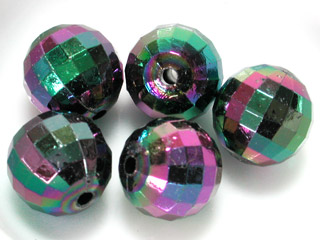 五彩地球珠-黑-6mm