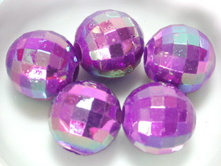 五彩地球珠-深紫8mm