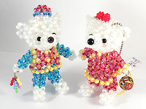 串珠材料1039中國風泰迪熊-男-6mm珠中珠