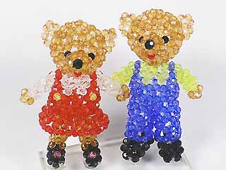 串珠材料包1093吊帶裙熊(站姿)-4mm地球珠