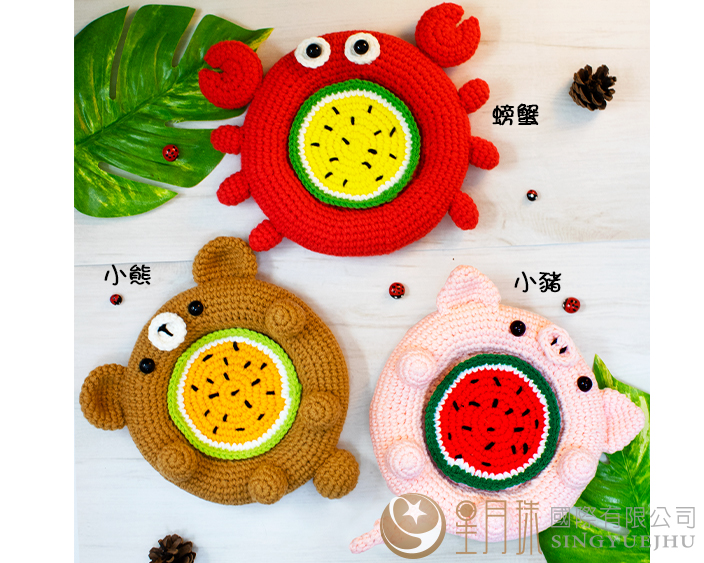 動物西瓜杯墊-1入
