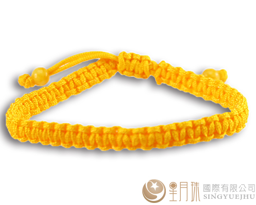 DIY簡單手編手環材料包-黃(A0010)
