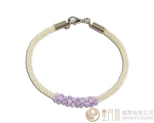 珠寶線(十字結)手環-米白(A007)