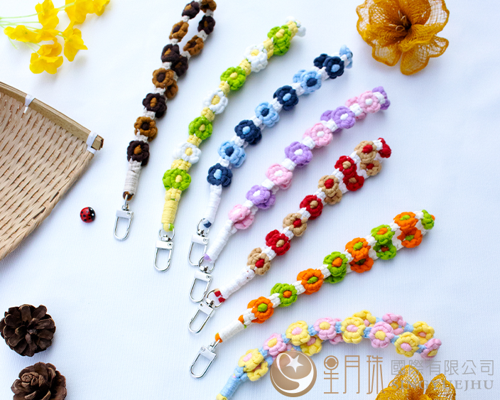 DIY-花朵編織手機掛繩(A0016)