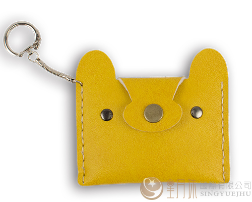合成皮熊熊卡套-黃色08(B004)