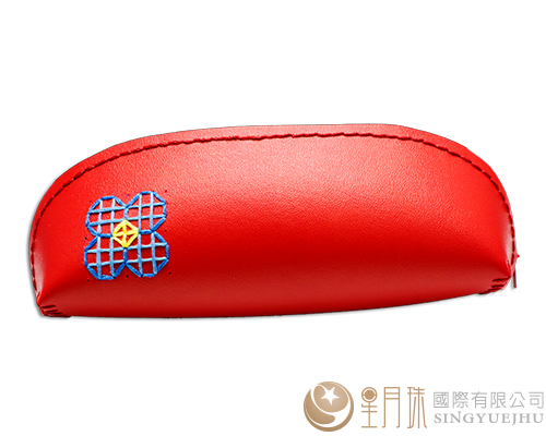 DIY手縫刺繡筆袋-紅(B0010)
