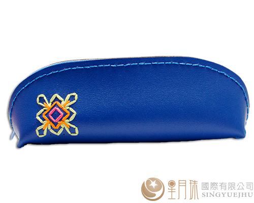DIY手縫刺繡筆袋-藍(B0010)