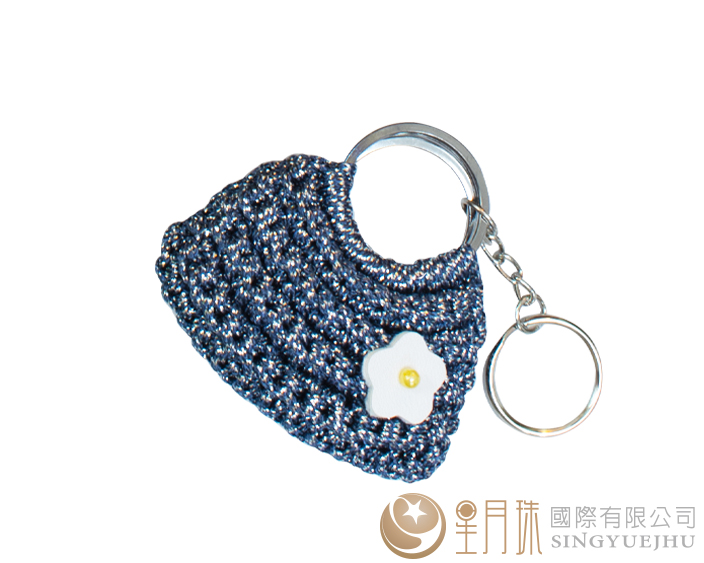 DIY閃亮亮半月包吊飾-1入藍(C0074) 