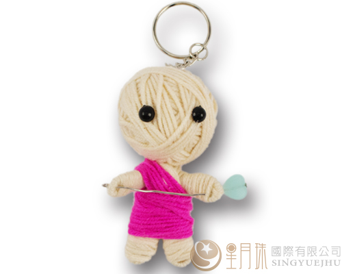 毛線DIY繞線娃娃鎖圈-A(C005)