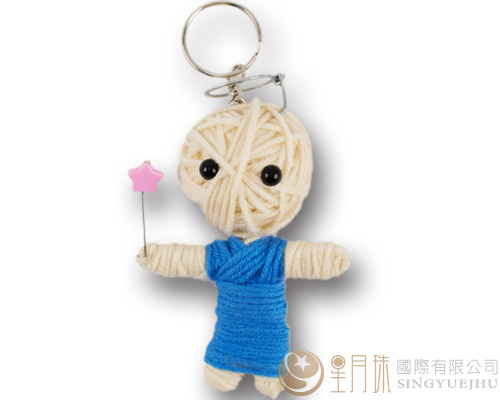 毛線DIY繞線娃娃鎖圈-B(C005)