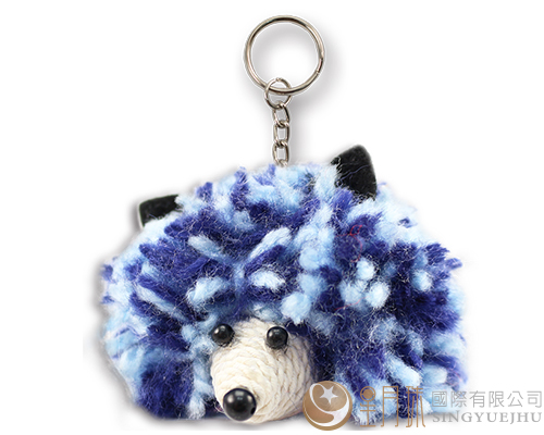 DIY可愛刺蝟所圈材料包-水藍+深藍刺蝟(C009)