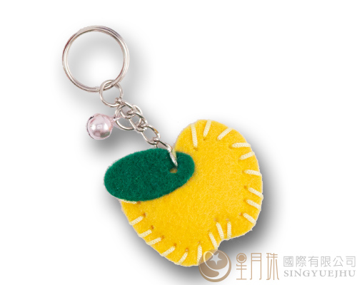 DIY不織布~迷你蘋果鎖圈-黃色(D0021)