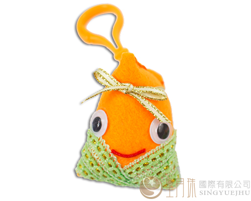 打洞包粽(中)扣環吊飾-黃色(D0012)