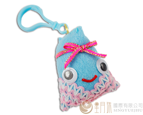 打洞包粽(中)扣環吊飾-淺藍(D0012)