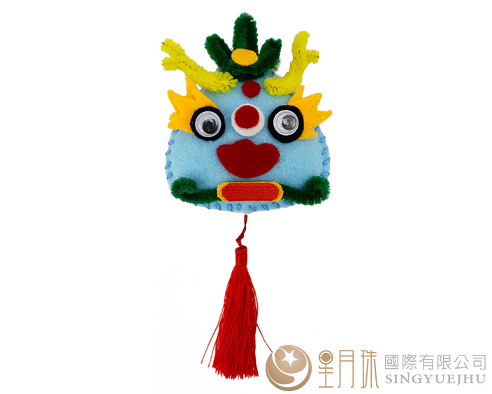 舞龍舞獅吊飾-1入/水藍(D0016)