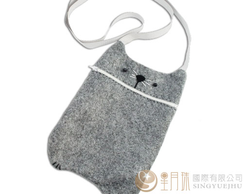 DIY不織布~大嘴喵喵側背包(D0033)