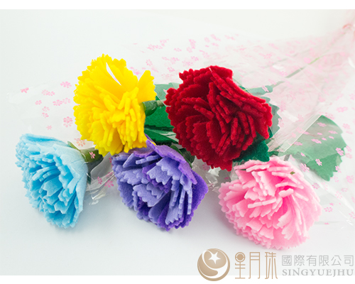 DIY不織布康乃馨枝花料包(D0028)