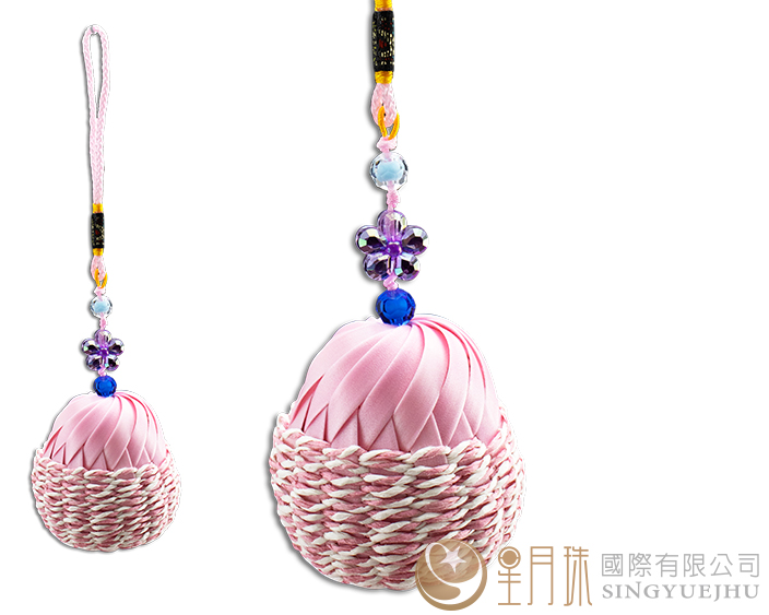 平安福鈴吊飾材料包-1入-粉(E0020)