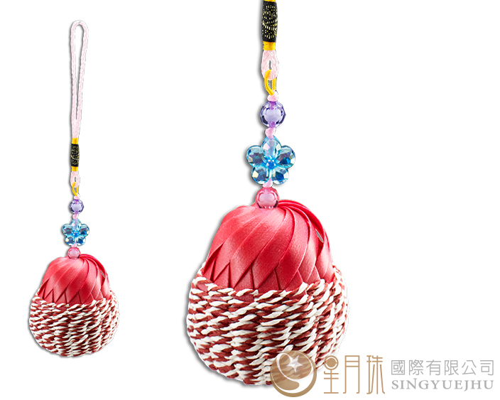 平安福鈴吊飾材料包-1入-紅(E0020)