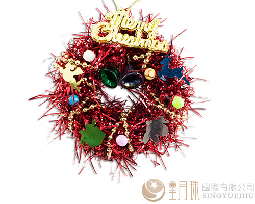 DIY龍柱~小小聖誕圈吊飾-紅色(J004)