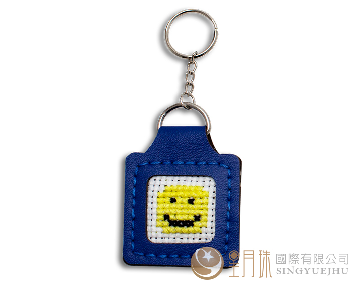 十字繡鑰匙圈-藍13(K001)