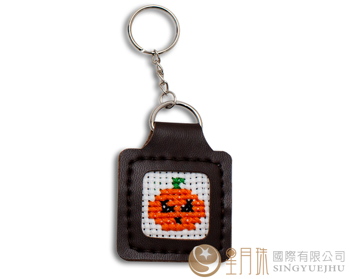 十字繡鑰匙圈-咖啡10(K001)